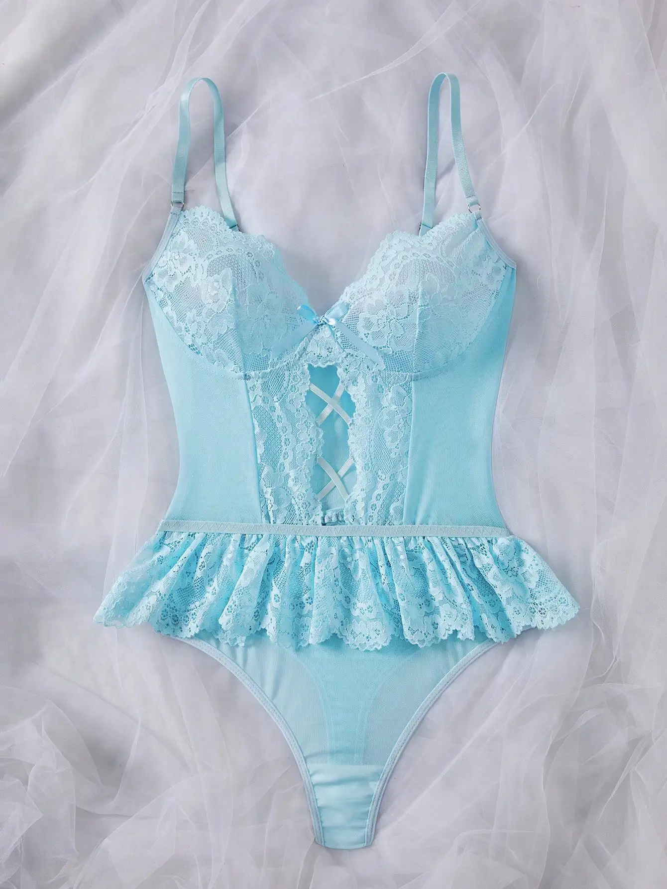 ملابس داخلية مثيرة جديدة للرقبة مع دانتيل عميق على شكل حرف V بدون ظهر ملابس داخلية مثيرة للنساء