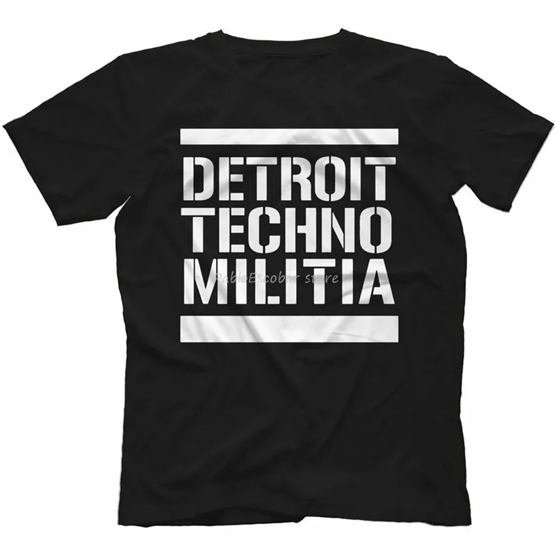 

Футболка Detroit Techno Militia, хлопковая виниловая футболка 909, футболка с забавным дизайном, мужская летняя футболка