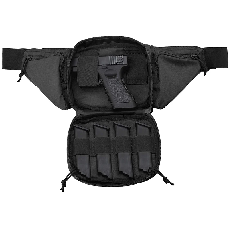 Concealed Carry Pistol Fanny Pack Waist Bag Gun Holster Men Women Gun Carrier Handgun Airsoft Case