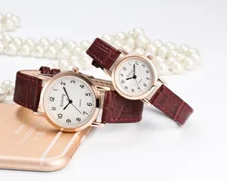 New Fashion Couple Watches Luxury Ladies Lover Watch Women Leather Strap Casual Quartz Watches for Gifts Relogio Feminino