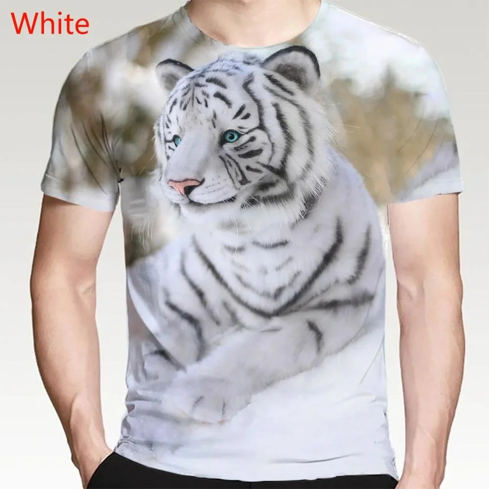 New Fashion Casual Unisex Hipsters Street Style Tops Tees XS-5XL Men Women 3D Animal Tiger Printed T-shirt