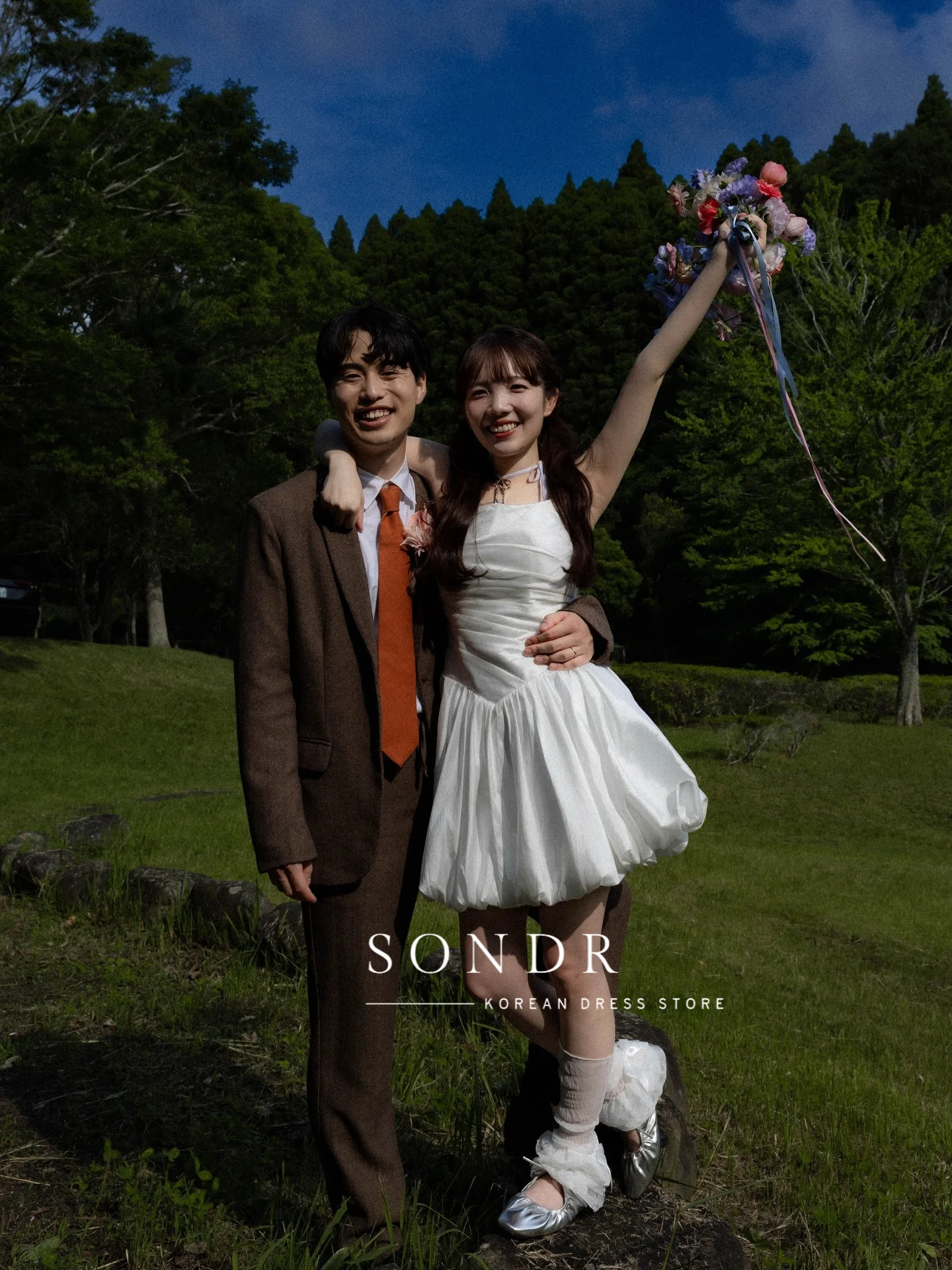 Sondr Japanese Outdoor Photography Mini Wedding Dresses Women Taffeta Spaghetti Straps Korean Short Bridal Gown Customized
