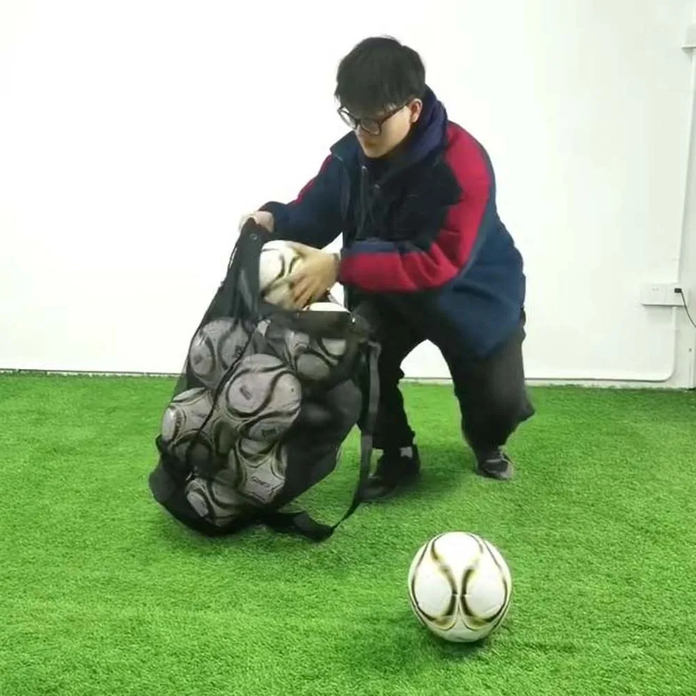 耐久性のあるサッカーボール収納バッグ大容量軽量ボールキャリーショルダーポーチ厚みのある傷防止