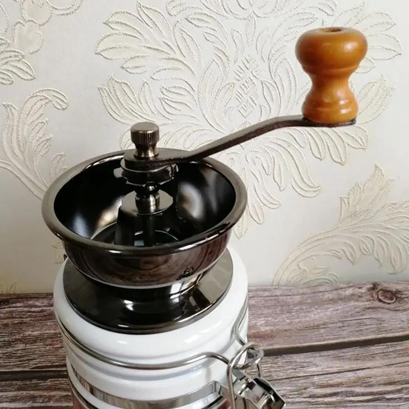 

E8BD Traditional Hand Operated Coffee Grinder Decorative Coffee Mill for Coffee