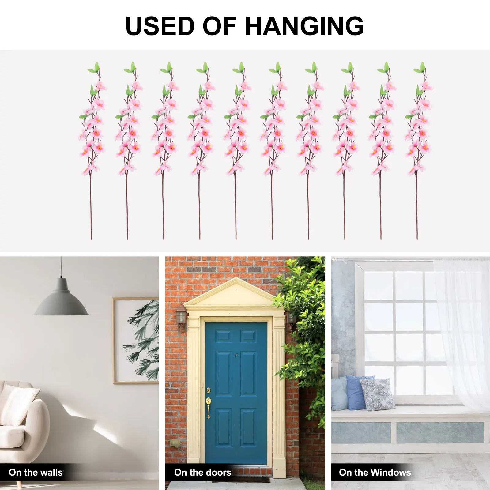 

10pcs Artificial Branches High Quality Simulation Flower Arrangement Supplies Fake Blossom Branch For Home Party Wreath