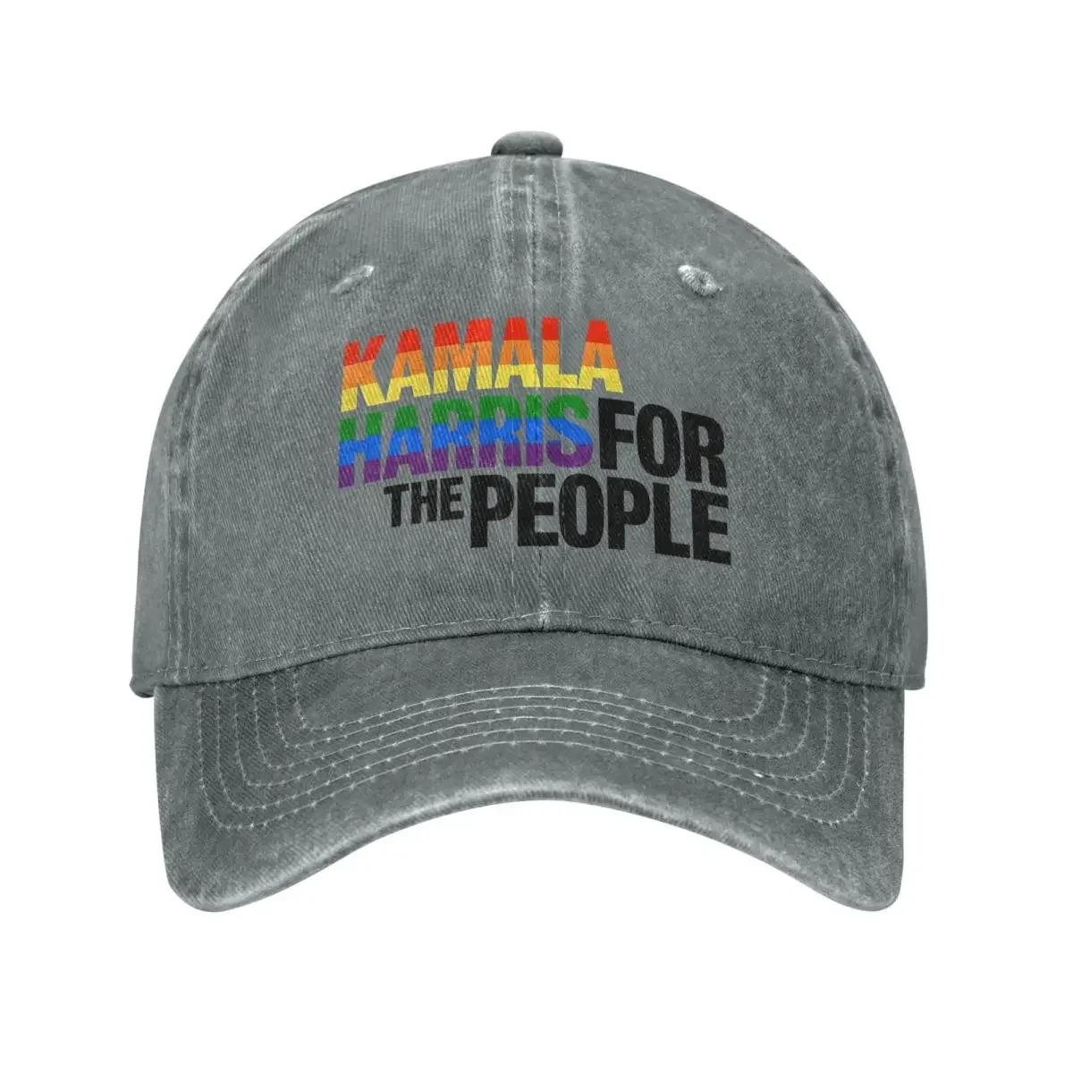 Fashion Kamala Harris 2024 Election Madam President Trucker Hat Unisex Distressed Denim Snapback Cap Outdoor Workouts Gift Cap