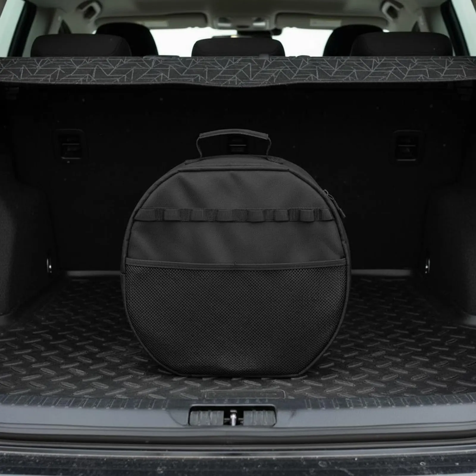 Bbq Pan Organizer Bag Thickened Round Pan Bag Grill Plate Carry Case Oxford Cloth Baking Tray Carry Case Portable for Camping