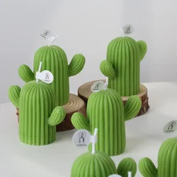 Moldes de vela perfumados de Cactus suculento DIY, planta de simulación linda, molde de silicona, flor, yeso, jabón, aromaterapia, fabricación de velas