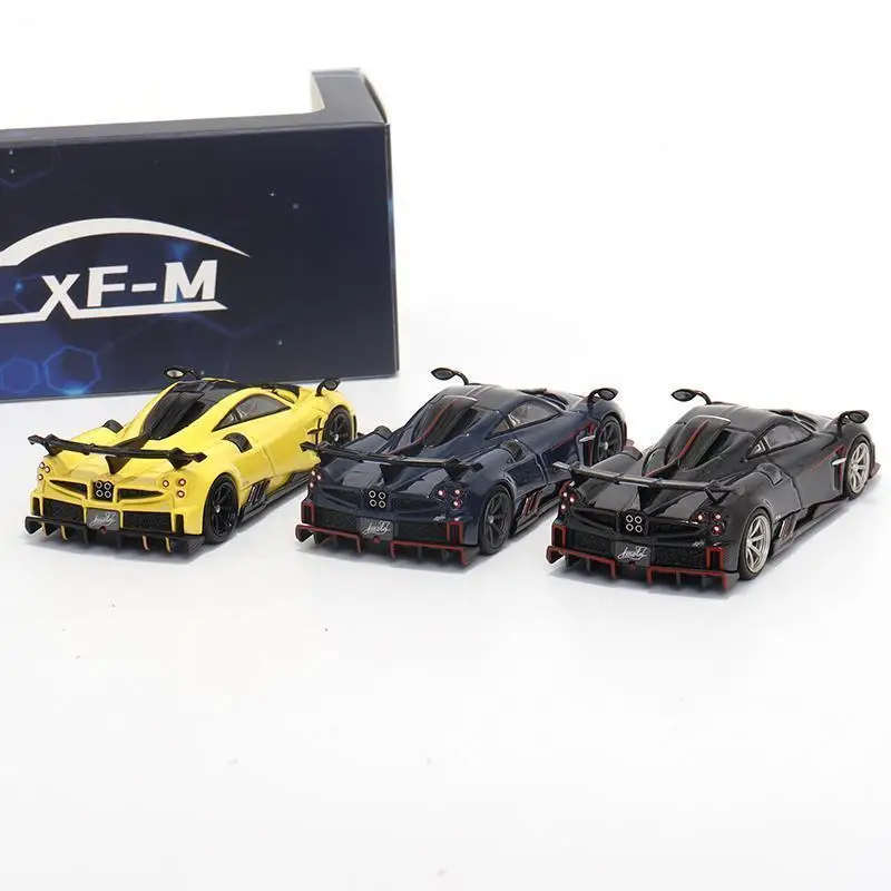 XF Model  1:64 Pagani Imola Zonda Huyra Blue Silver Gold Edge Alloy Static Diecast Collector Car Model Series Christmas Gift Toy