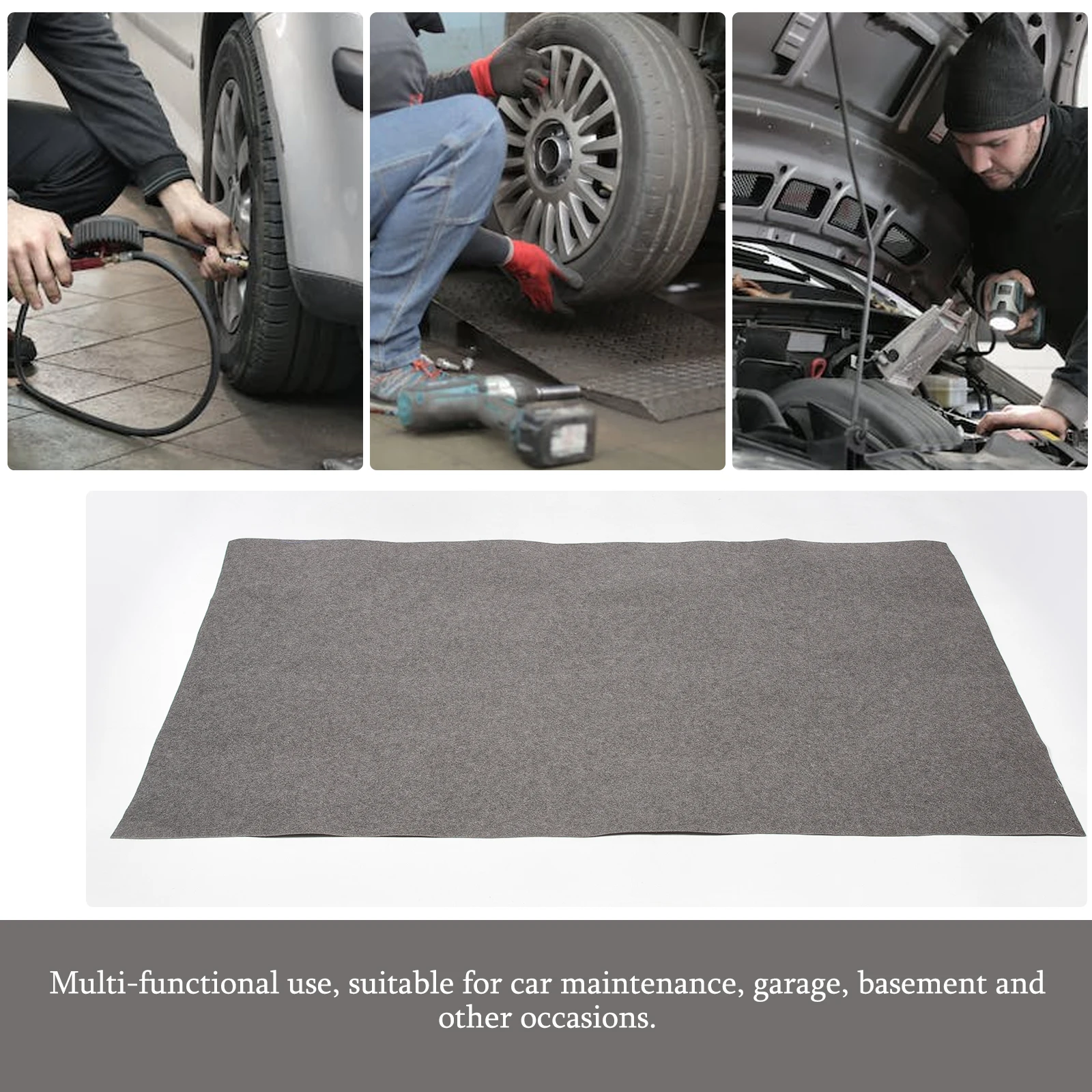 

For Garage Drip Floor Pad Reusable Felt Floor Mat Under Car Oil Absorbent Pads Garage Accessories Durable Oil Spill Mat Car