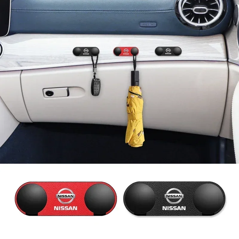 Car Logo Double-Hook Design Car Accessories Interior Car Decoration For Nissan X-trail Qashqai Note Juke Sentra Patrol Navara