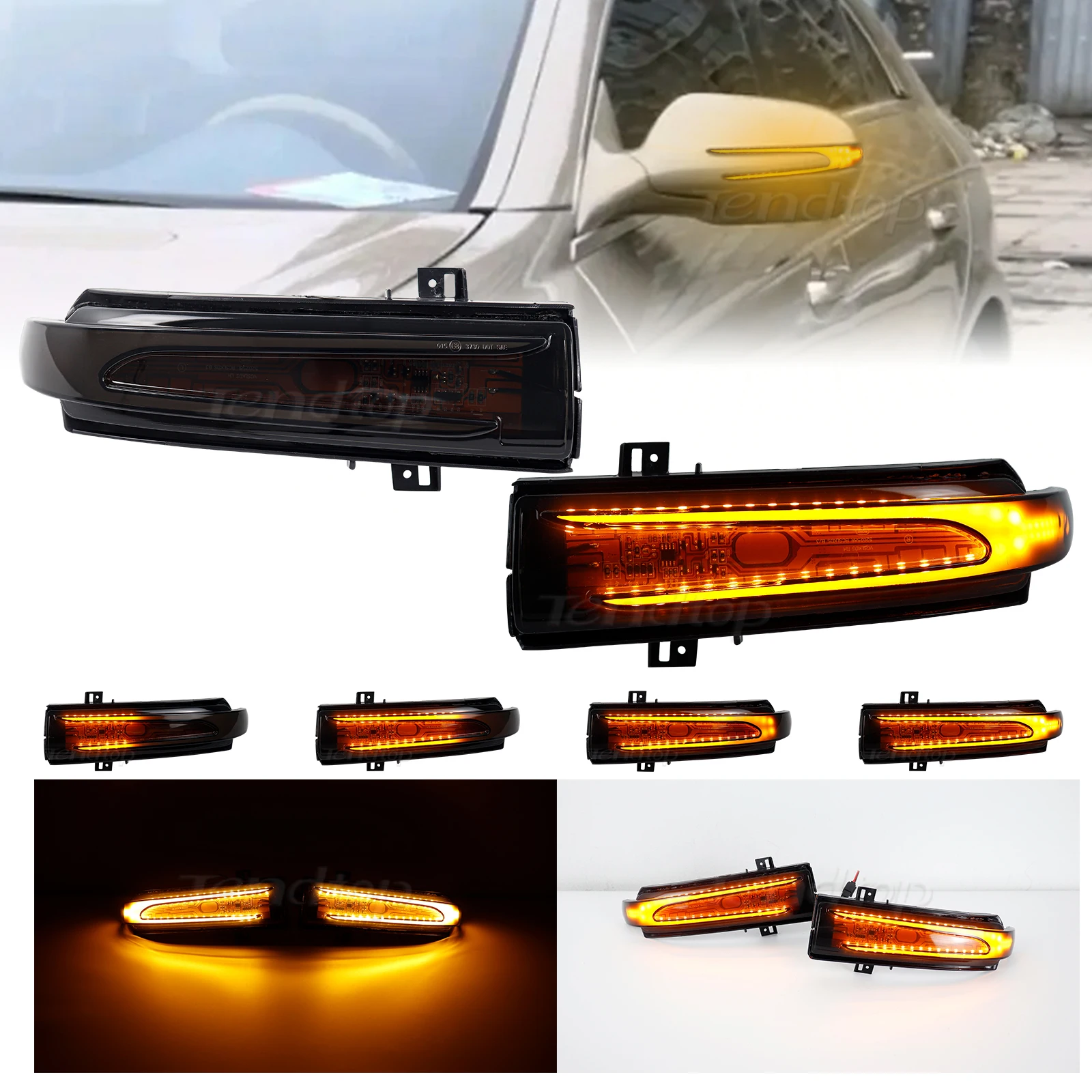 For Mercedes Benz  E-coupe W207 C207 CLS W219 SL R230 R171 Dynamic Turn Signal Blinker Side Mirror Indicator Sequential Light