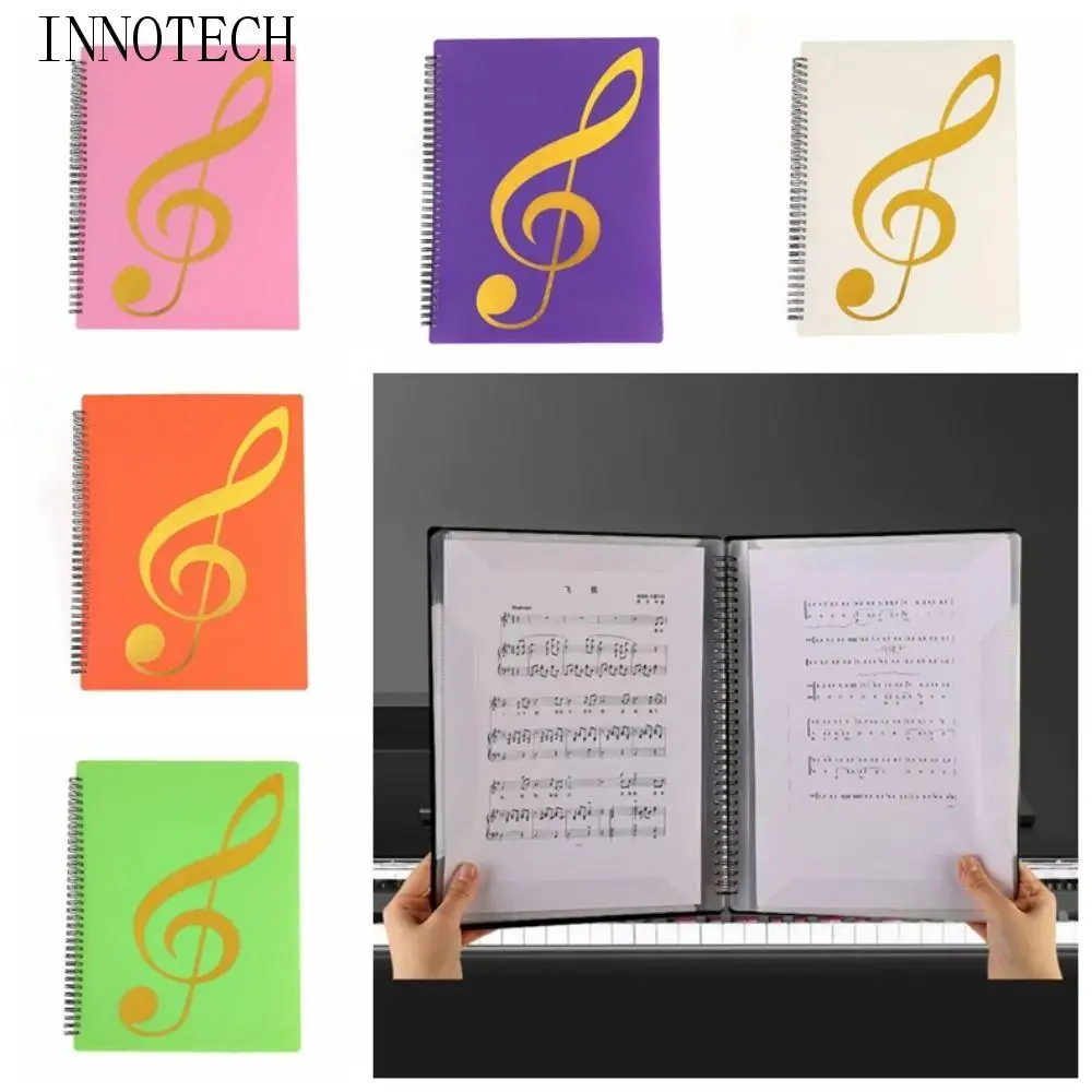 

A4 Size 40 Pages Music Binder Waterproof Detachable Spiral-Bound Folder Writable Spiral-Bound File Folder Student