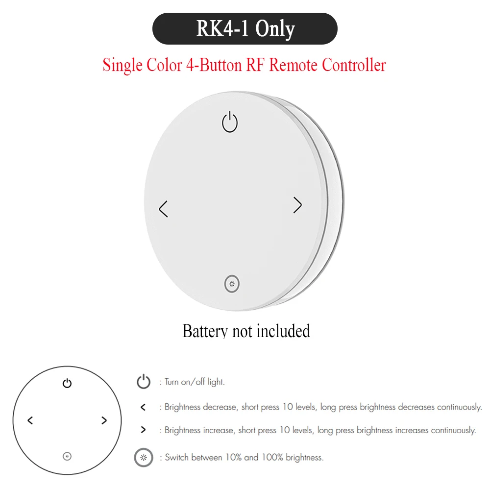 CENFAYA Bluetooth & RF 2CH LED Controller DC12V 24V Smart Dimmer Match mit RF 2,4G Fernbedienung für WW CW NW CCT LED Streifen 9
