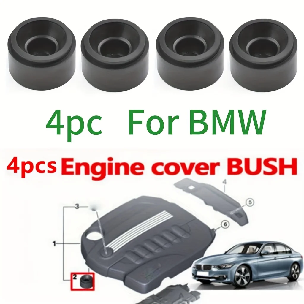 

4PCS The Engine Hood Cover Is Suitable For BMW 357 Series E60E61 Engine Hood Cover Rubber Pad Support Installation Liner