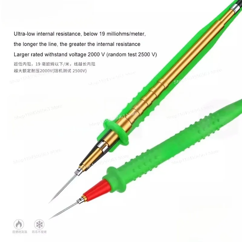 BX-12 Superconductive Multimeter Probes, Ultra-Low Resistance Double Insulation for Precision Testing & Repair