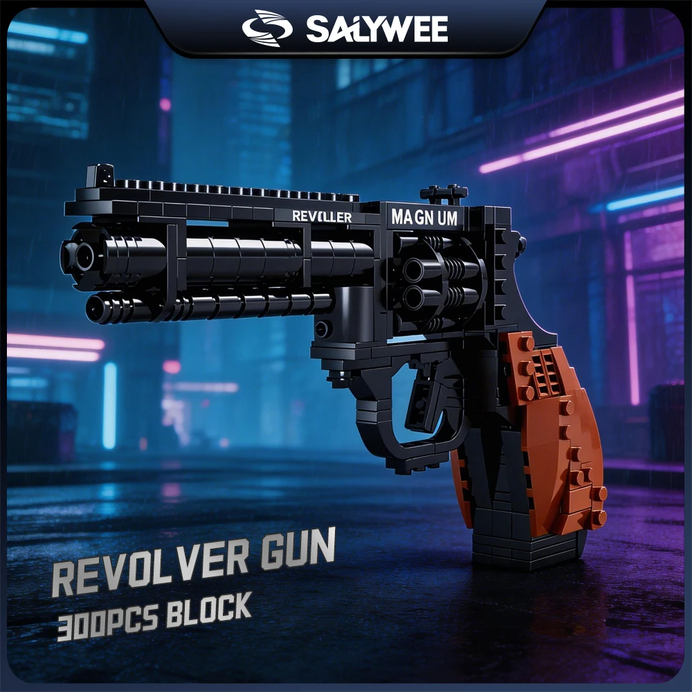 

Набор строительных блоков SALYWEE для сборки модели пистолета, игрушка для самостоятельной сборки и декораций, креативные подарки для мальчиков, игрушки в стиле CS, подходят для взрослых.