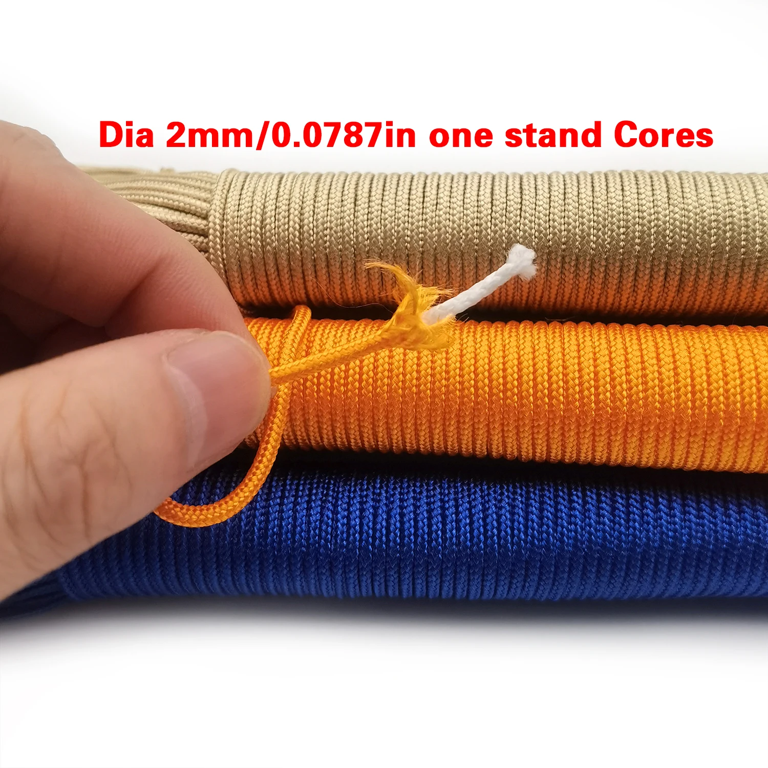 IQiuhike 100 kolory Paracord 2mm 100 stóp, 50 stóp, 25 stóp jeden stojak rdzenie Paracord linka Paracorde do sprzedaży hurtowej biżuterii