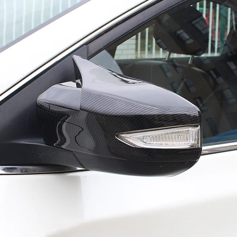 مناسبة لـ 13-19 موديلًا من غطاء مرآة الرؤية الخلفية Nissan Sentra B17، وغطاء مرآة عكسي، وعاكس منقوش من ألياف الكربون #4