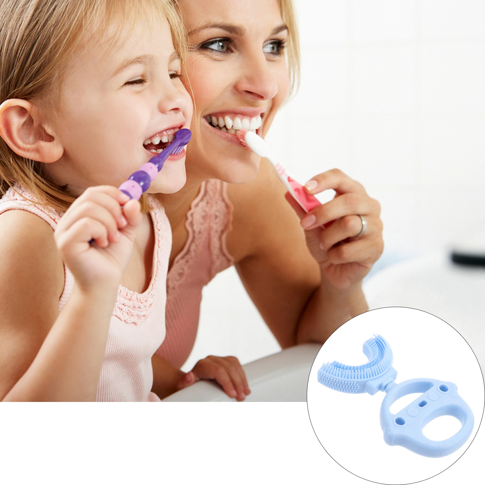 

1Pcs Children Toothbrush U-Shape Silicone Kids Tooth Brush for Toddler Handheld Manual Teeth Cleaning Tool Comfortable