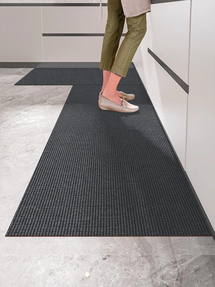 Kitchen Mat Water Absorbent Dirt Resistant Slip Resistant Oil Proof Washable Long Strip Pure Color Non Slip Rug Modern Simple...