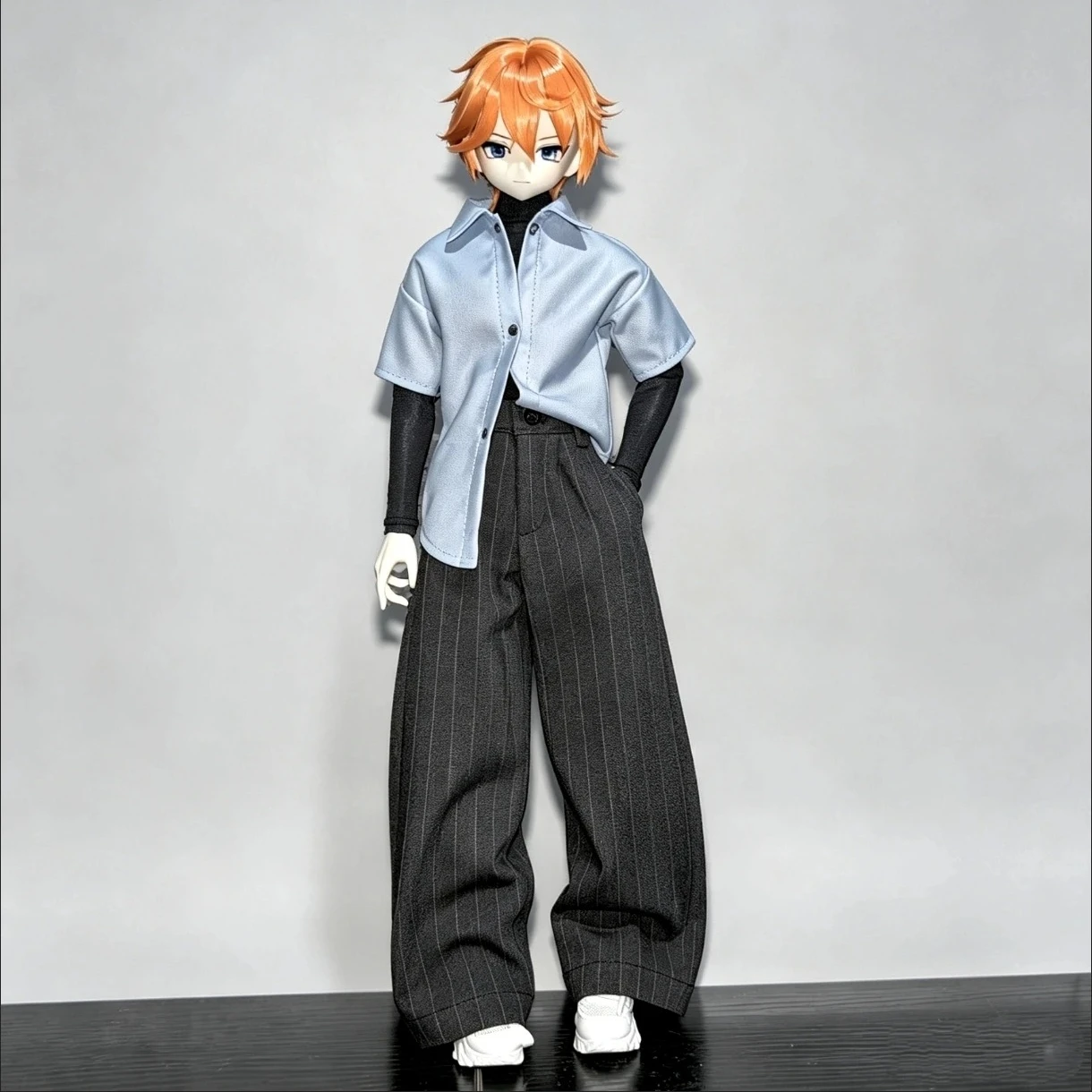 Doll's Clothes for 45/75/77cm Bjd Doll Loose Floor Dragging Striped Wide Leg Pants Dress Up Play House 1/4 1/3 Doll Accessorie