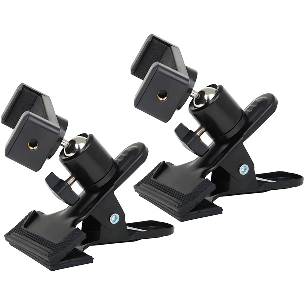 

2 Pcs Guitar Phone Holder Black Mobile Stand Supporting Bracket Rotatable Rack For Live Broadcast Video Recording Musical