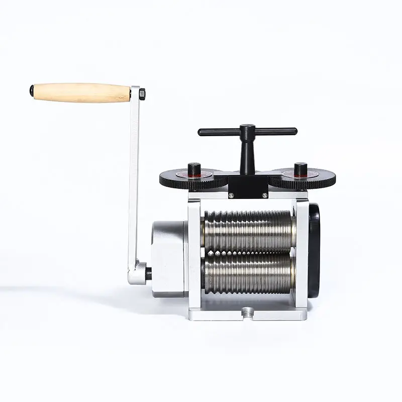 

TOPTOS Jewelry Rolling Mill Machine 110-130mm Manual Combination Roller for Wire Flat Semicircle Metal Sheet Marking DIY