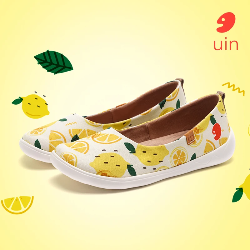 UIN Fashion Style Women's Shoes Art Casual Canvas Sneakers Travel Shoes Art Painted Female Slip-on shoes