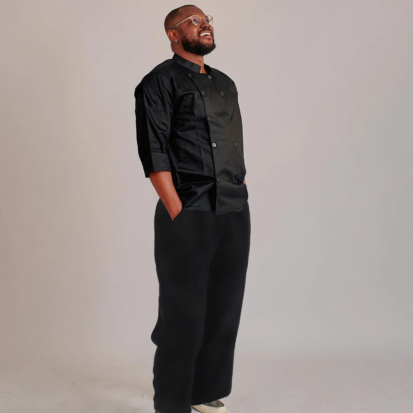 تنفس الشيف ملابس العمل مقصف موحدة ملابس العمل للشيف فضفاضة تناسب النساء الرجال لوازم المطبخ #3