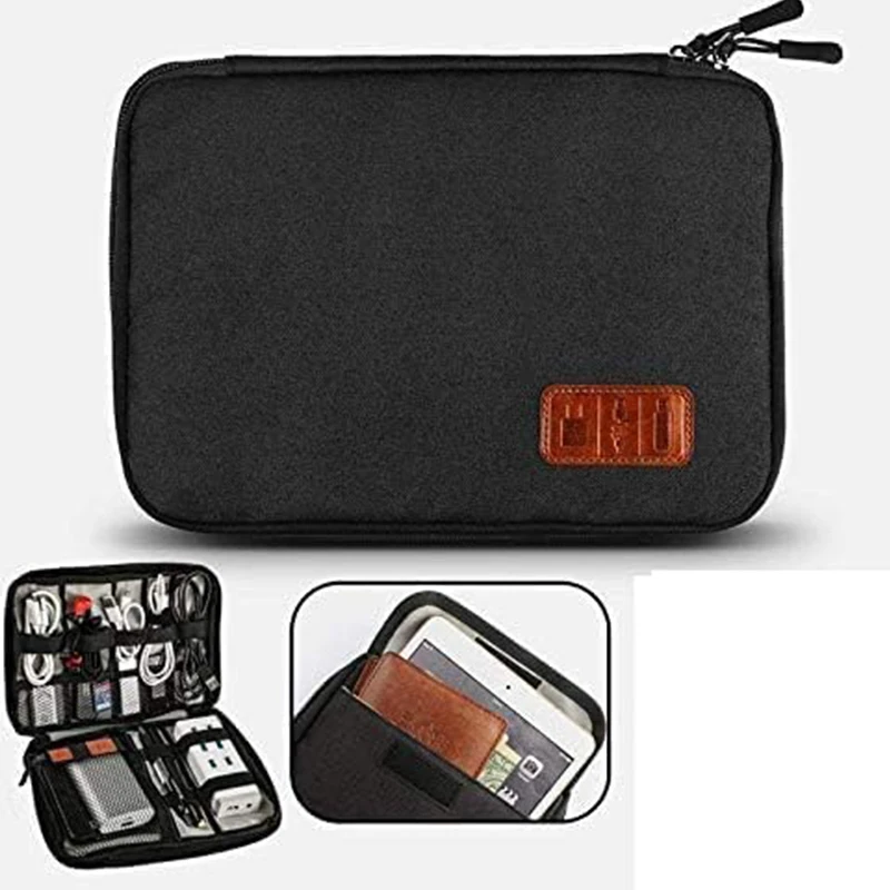 Travel Cable Organizer Bag Double Layer Waterproof Portable  Accessories Organizer For USB Cable Cord Phone Charger Headset Wire