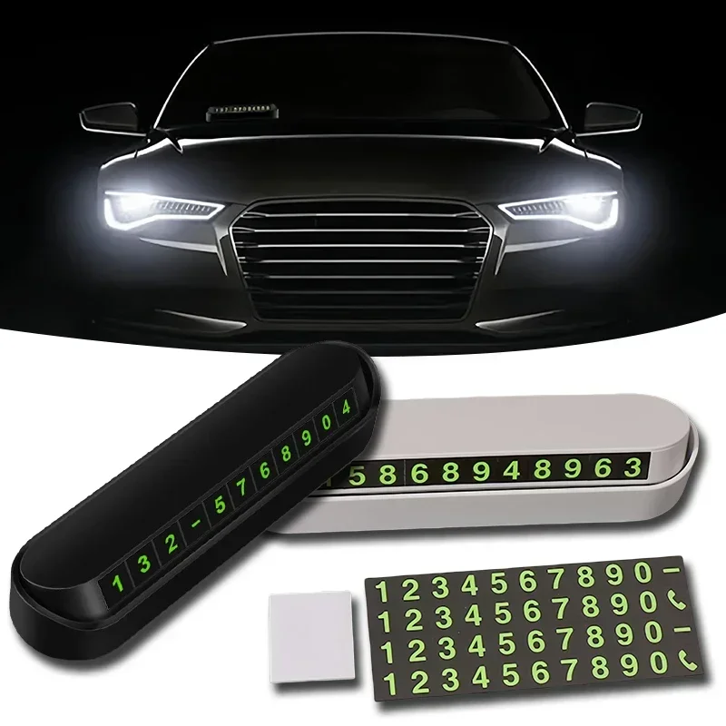 

Car Temporary Parking Card Plate Portable Phone Number Plate (can be hidden) Moving Phone Number Business Card Auto Accessories