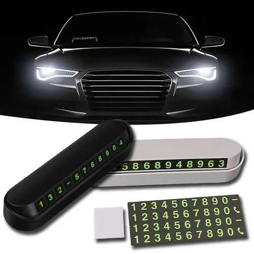 자동차 임시 주차 카드 플레이트, 휴대용 전화 번호판 (숨길 수 있음), 이동 전화 번호, 명함, 자동차 액세서리