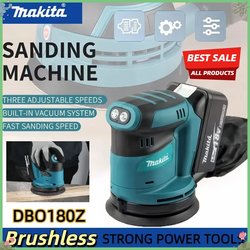 

Makita DBO180Z Cordless Lithium Ion Rechargeable Disc Random Orbital Sander Woodworking Sanding Putty Polishing Tool 18V