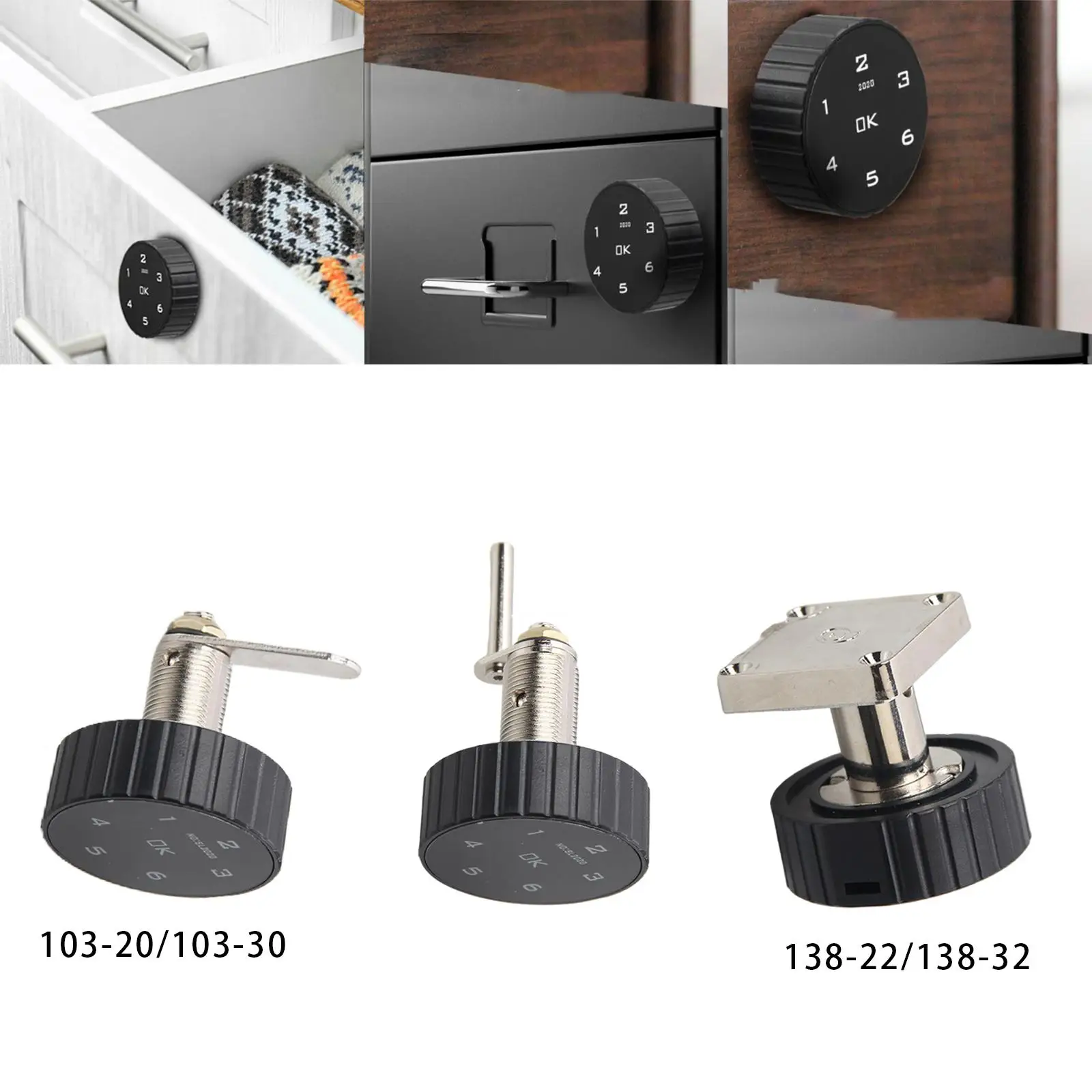 Chrome Zinc Alloy Digital Electronic Coded Lock Code Lock School Lockers cam