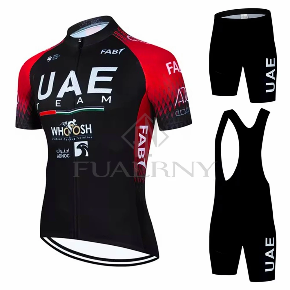 

2025 UAE Pro Bicycle Team Short Sleeve Maílllot Ciclismo Hombre Men's Summer Cycling Jersey Set Breathable Cycling Clothing Suit