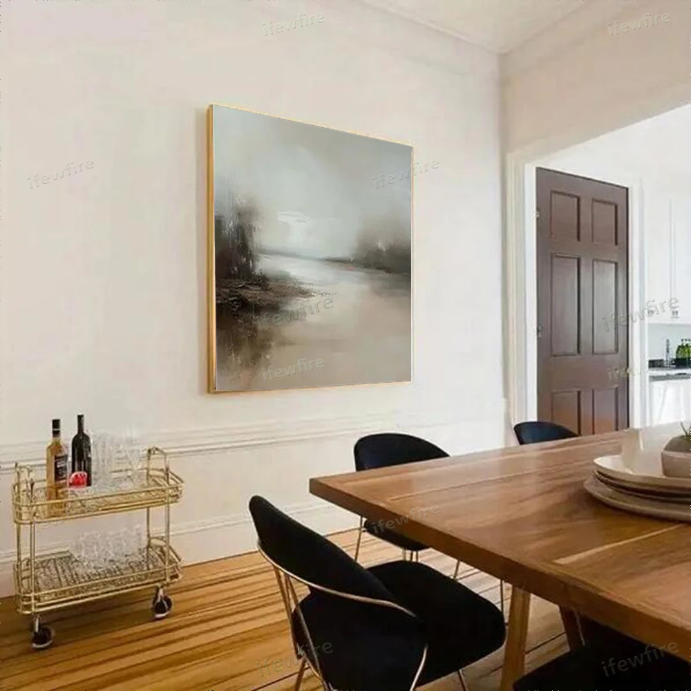 Modern Minimalist Poster Blue Color Flower Picture On Canvas Canvas Oil Painting Mural Decoration Living Room Home Decoration