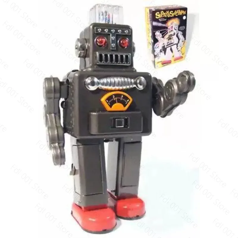 Vintage Steampunk TR2011 Automatic Smoke Robot, Iron Tin Craft Collectible for Adults, Unique Creative Desktop Decoration Gift
