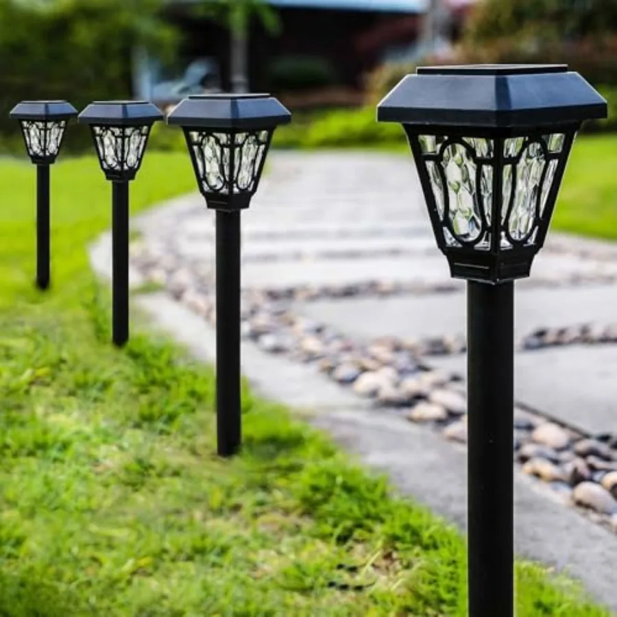 

12 Pack Solar Lights with Cute Light Patten, 3 Lumens Cool White Led, for Pathway, Path, Patio, Yard, Driveway, Walkway, Lawn a