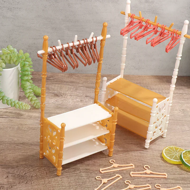 1set 30cm Dolls Hangers Dress Holder Cute Accessories Doll Clothes Rack Garment Organizer Hangers for Dolls Handbag Clothes - view 6