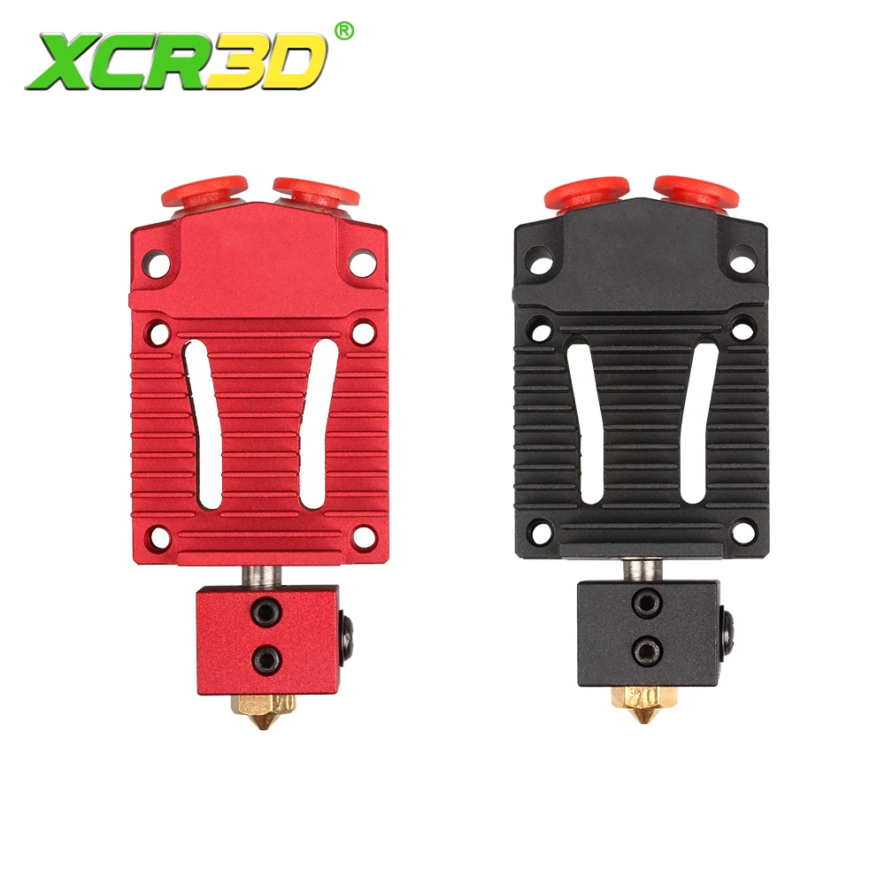 Drukarka 3D gorący koniec 2 w 1 out kolor wytłaczarki Bowden części XCR3D 2IN1-S1 Hotend J-head 12V/24V 1.75mm wentylator chłodzący żarnik