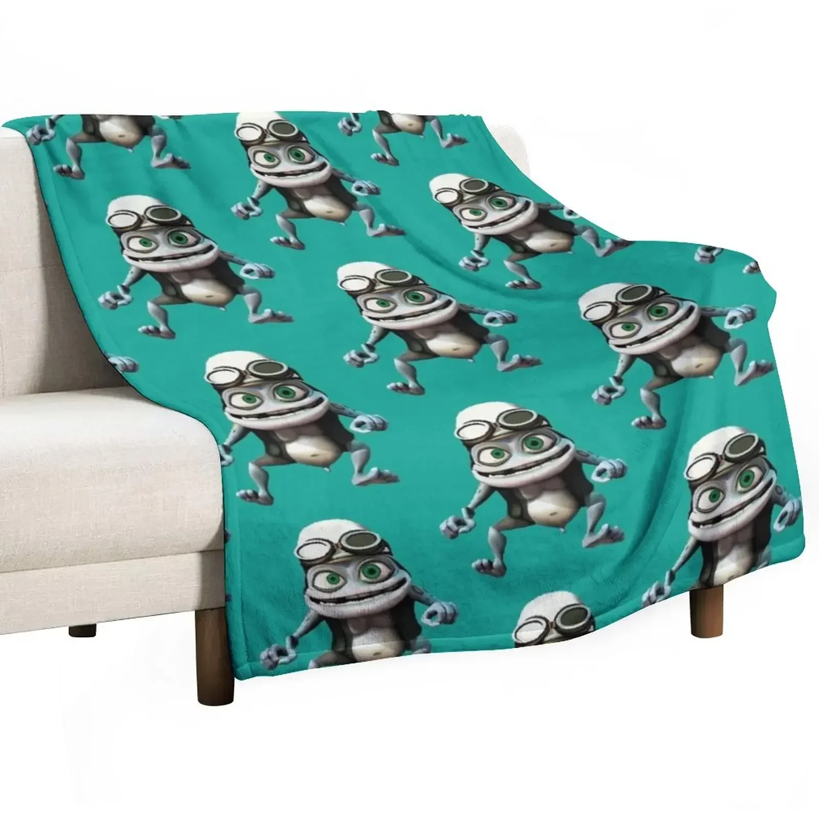 

Crazy Frog . Throw Blanket Decorative Sofas Soft Plush Plaid Plaid Blankets