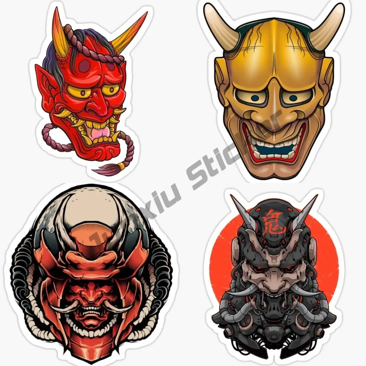 

Car StickerJapan Hannya Mask Decal Rear Windshield Sticker JDM Creative Design