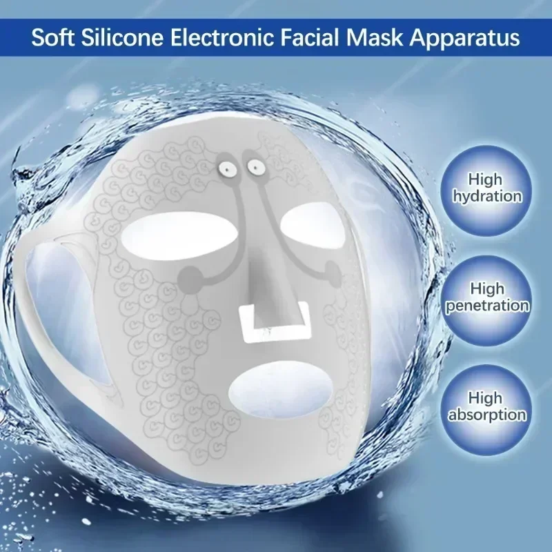 EMS Microcurrent Face Massage Electric Facial Mask Devices Wrinkle Removal Vibration Beauty Skin Tighten Lifting Spa Face Mask