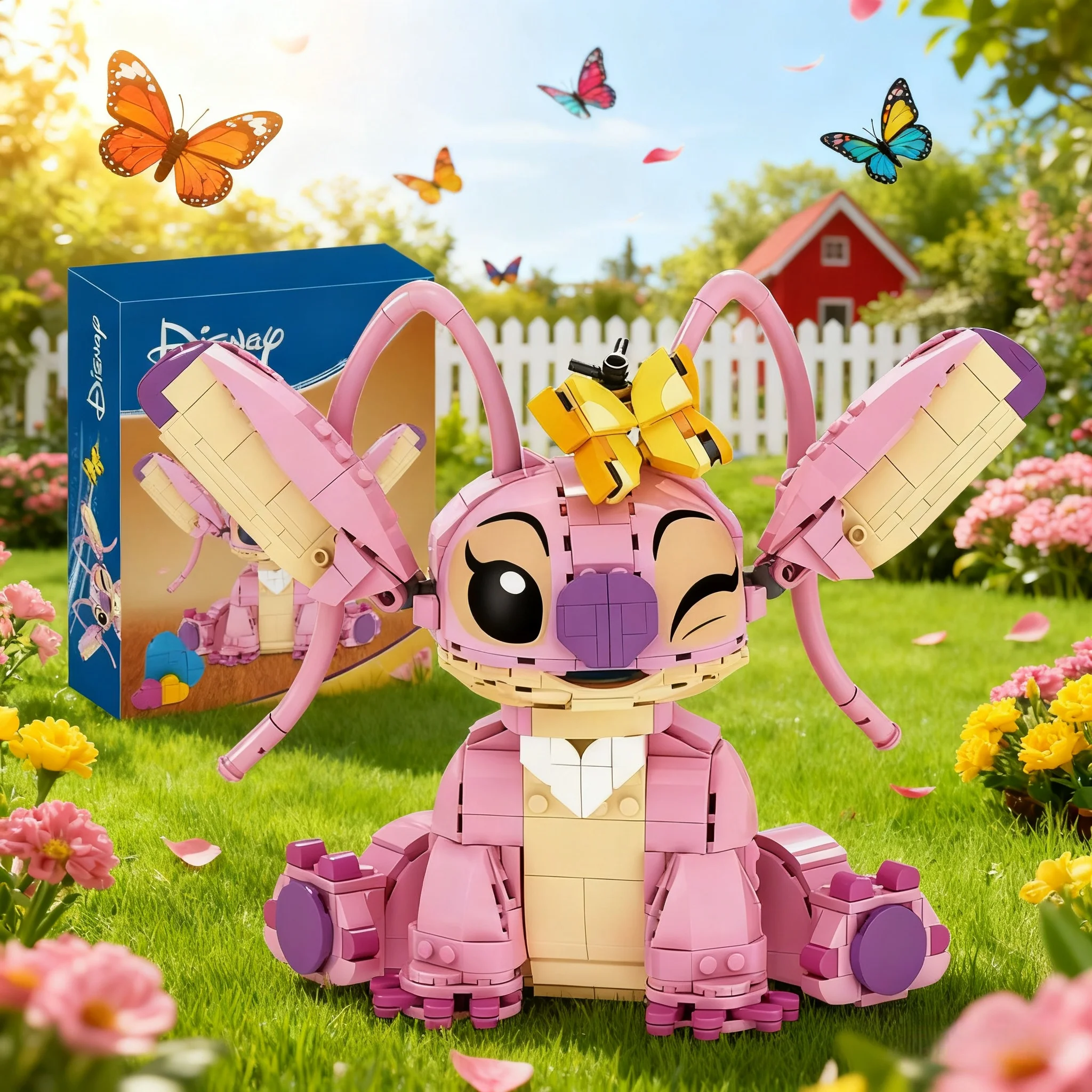 مكعبات بناء جديدة من Stitch Angel CP 2025 - ألعاب كرتونية كبيرة الحجم مع آذان متحركة هدية تجميع للأطفال للأولاد والبنات لأعياد الميلاد #4