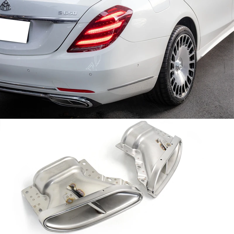 2 teile/los Auspuff Spitze Für Mercedes S-Klasse Maybach Endrohr 2018-2020 W222 Auspuffrohr Auspuff Düse