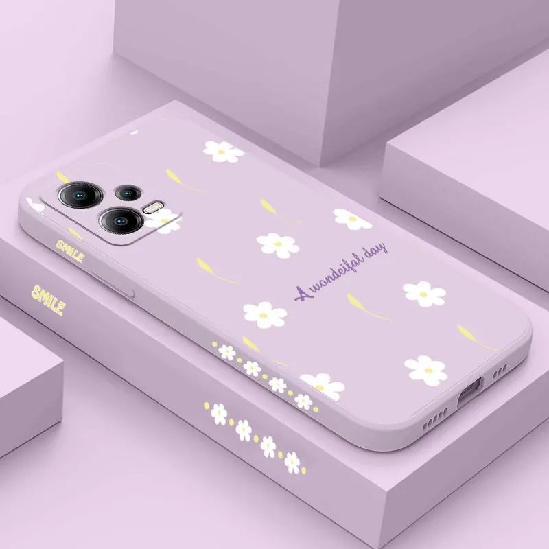 Scattered Daisies Silicone Phone Case For Xiaomi Poco X5 X3 X3Pro X4GT X4Pro F4GT X3NFC X3GT F3 F4 M5 M4 M4Pro M3 C40 C31 Cover