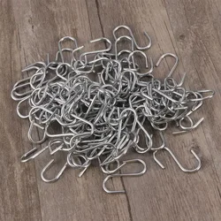 10Pcs S Shaped Hooks Stainless Steel Heavy Duty Iron Wire Clasp Over Tool Utensils Hangers Door Clothes Rack for Kitchen Home