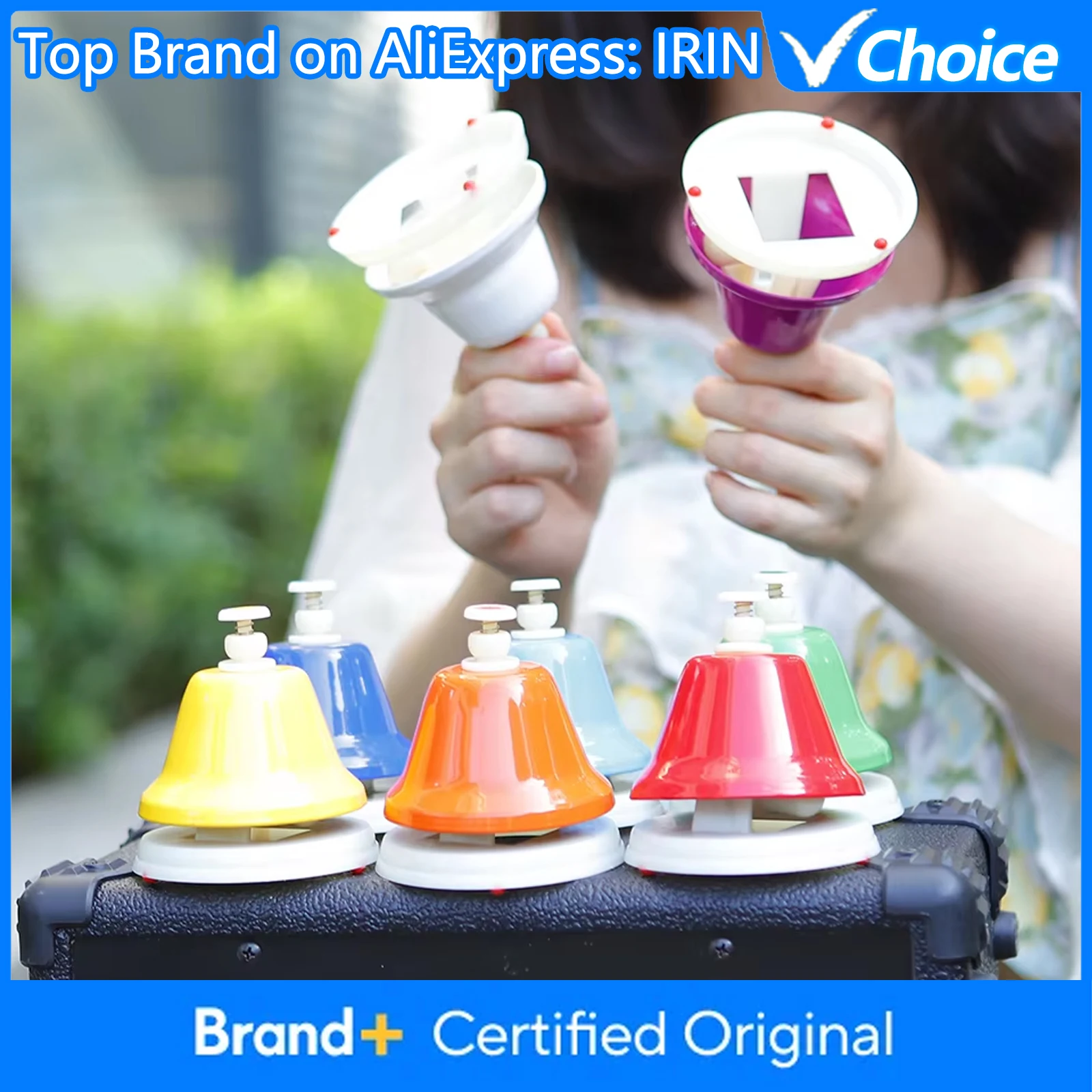 

Музыкальный набор IRIN Орф: красочные 8-тональные ручные колокольчики, детская музыкальная игрушка для раннего развития, прекрасный рождественский подарок