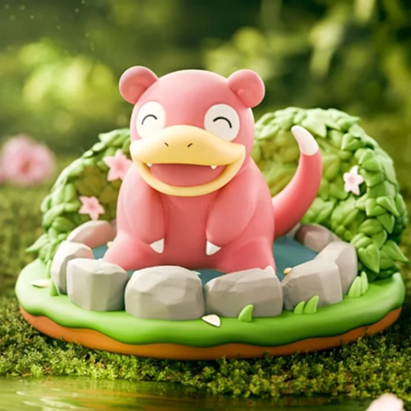 Pokemon Nature Wild Series Desktop Micro Landscape Ornament Collectible Psyduck Eevee Meowth Slowpoke Figure Kids Holiday Gift
